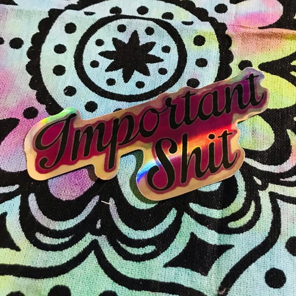 Important Shhh Metallic Prismatic Reflective Single Decor Sticker - Picture 4 of 14